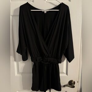 Black belted romper